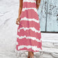 Contrast V-Neck Spaghetti Strap Midi Dress