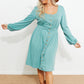 Scoop Neck Empire Waist Long Sleeve Mini Dress