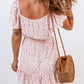 Printed Square Neck Mini Dress