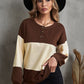 Color Block Quarter-Snap Sweatshirt