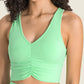 Gathered Detail Halter Neck Sports Bra