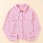 Plaid Button Up Pocketed Shacket