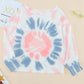 Tie-Dye Boat Neck Batwing Sleeve Tee