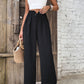 Ruched High Waist Straight Leg Pants