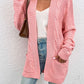 Cable-Knit Open Front Longline Cardigan