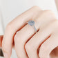 Moissanite 925 Sterling Silver Adjustable Ring