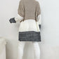 Tricolor Color Block Open Front Cardigan