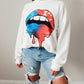 Graphic Dropped Shoulder Round Neck Sweatshirt