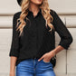 Curved Hem Button-Up Long Sleeve Shirt