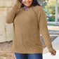 Basic Bae Full Size Ribbed Round Neck Long Sleeve Knit Top