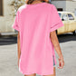 High-Low Side Slit V-Neck Tee