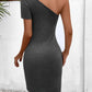 Cutout Twisted One-Shoulder Mini Dress