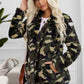 Printed Button Detail Teddy Jacket with Pockets