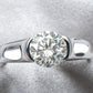 Looking Good 2 Carat Moissanite Platinum-Plated Ring