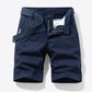Belted Button and Zip Closure Shorts