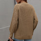 Rib-Knit Plunge Raglan Sleeve Cardigan