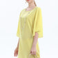 Round Neck Half Flutter Sleeve Tunic Blouse