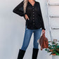 Button Front Dropped Shoulder Knit Shirt