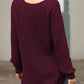 Round Neck Ribbed Knit Top