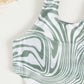 Abstract Print Tie Back Three-Piece Swim Set