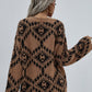 Geometric Print Chunky Knit Sweater
