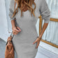 Beaded Cutout Rib-Knit Sweater Dress