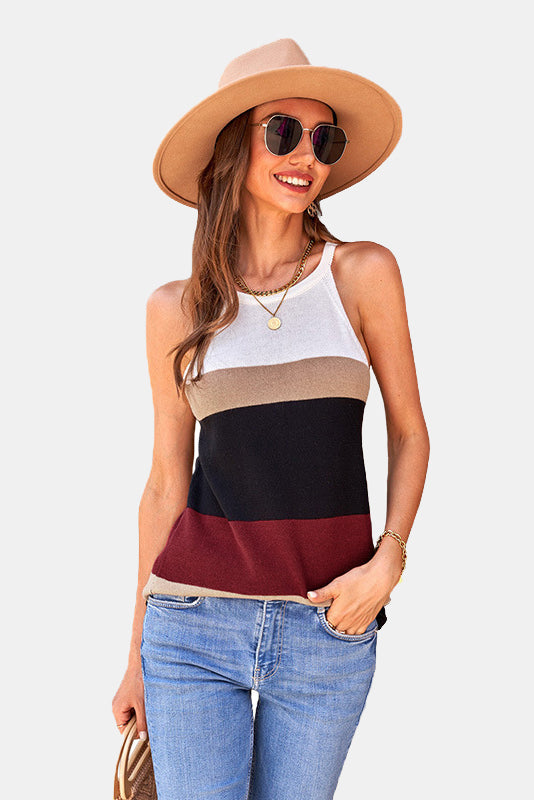 Halter Neck Knitted Tank Top