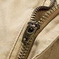 Button and Zip Closure Belted Cargo Shorts