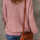 Heathered Dropped Shoulder Round Neck Sweater