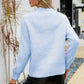 Rib-Knit Raglan Sleeve Crewneck Sweater