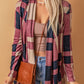 Plaid Open Front Cardigan