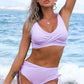 Crisscross Drawstring Detail Bikini Set