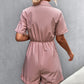 Button Down Collared Neck Romper