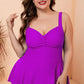 Full Size Gathered Detail Swim Dress