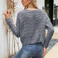 Open Front Cuffed Cropped Cardigan