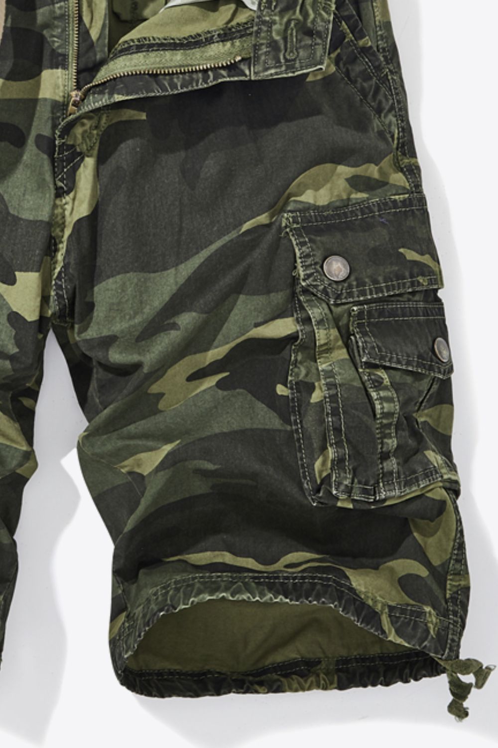 Camouflage Belted Cargo Shorts