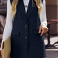 Longline Blazer Vest with Pockets