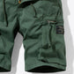 Graphic Drawstring Waist Cargo Shorts