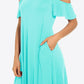 Cold-Shoulder Round Neck A-Line Dress