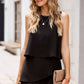 Layered Sleeveless Round Neck Romper