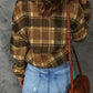 Plaid Quarter-Zip Fleece Sweatshirt