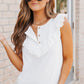 Buttoned Ruffled Tank Top
