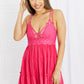 Zenana Cross My Heart Lace Cami in Deep Rose