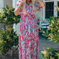 Multicolored V-Neck Maxi Dress