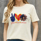Simply Love Full Size PEACE LOVE AMERICA Graphic Cotton Tee
