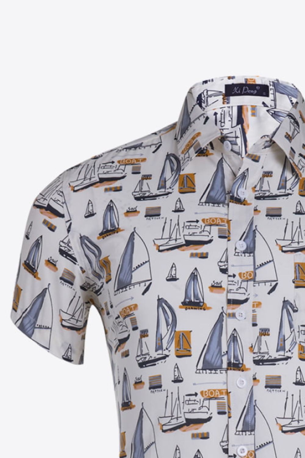 Printed Button-Up Vacation Shirt