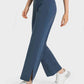 Wide Leg Slit Sport Pants with Pockets