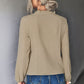 Frill Trim Button Down Long Sleeve Top