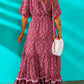 Bohemian Tassel Tie Pompom Detail Maxi Dress