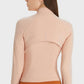 Zip Up Thumbhole Sleeve Sports Jacket with Pockets